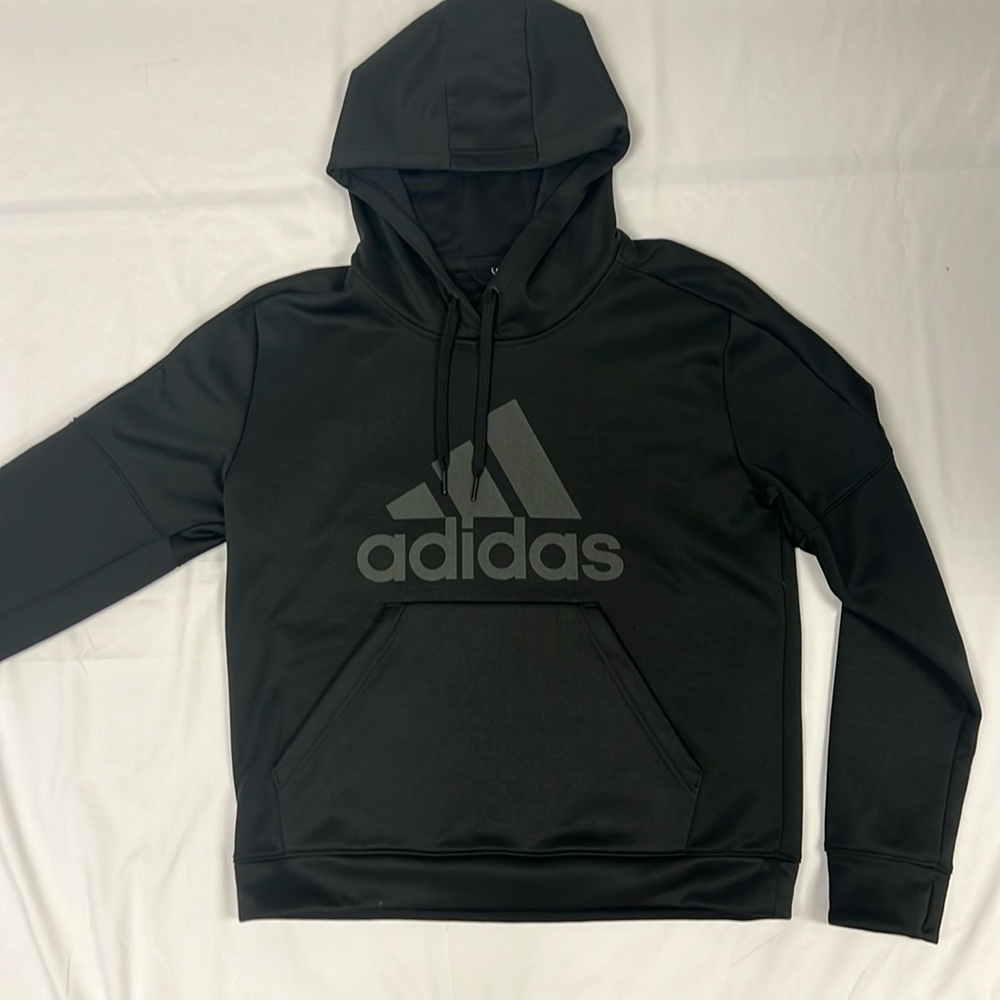 Black Adidas Climawarm Drawstring Hoodie lL (14-16